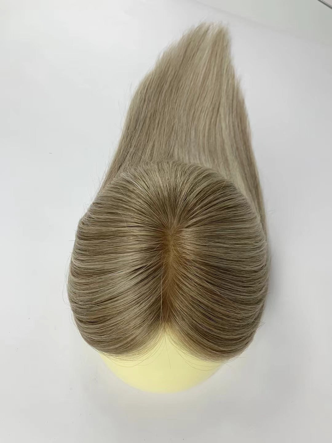 3*5 Silk Base Topper For Women Virgin Human Hair Topper For Thin Hair Full Cuticles