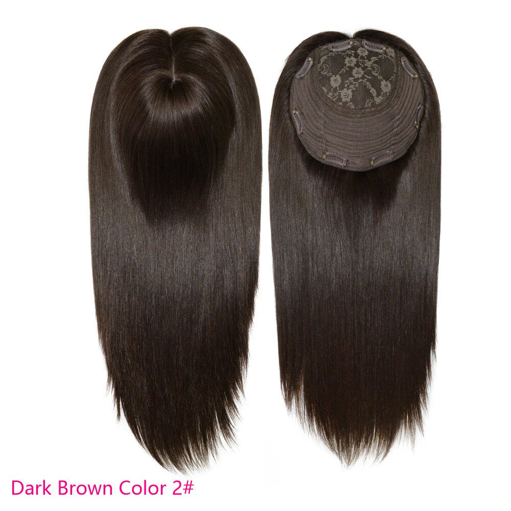Full Cuticles Jewish Hair Topper 8x8 Cap with 4*4 Silk Base Hair Piece For Women