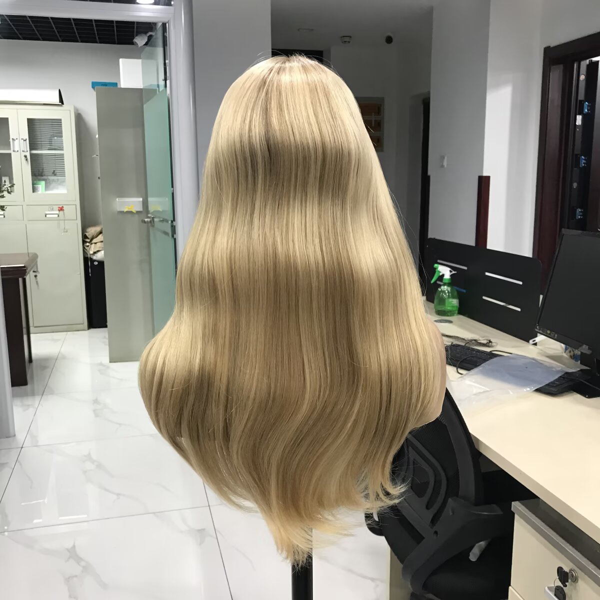 Silicone Medical Wig On Hand