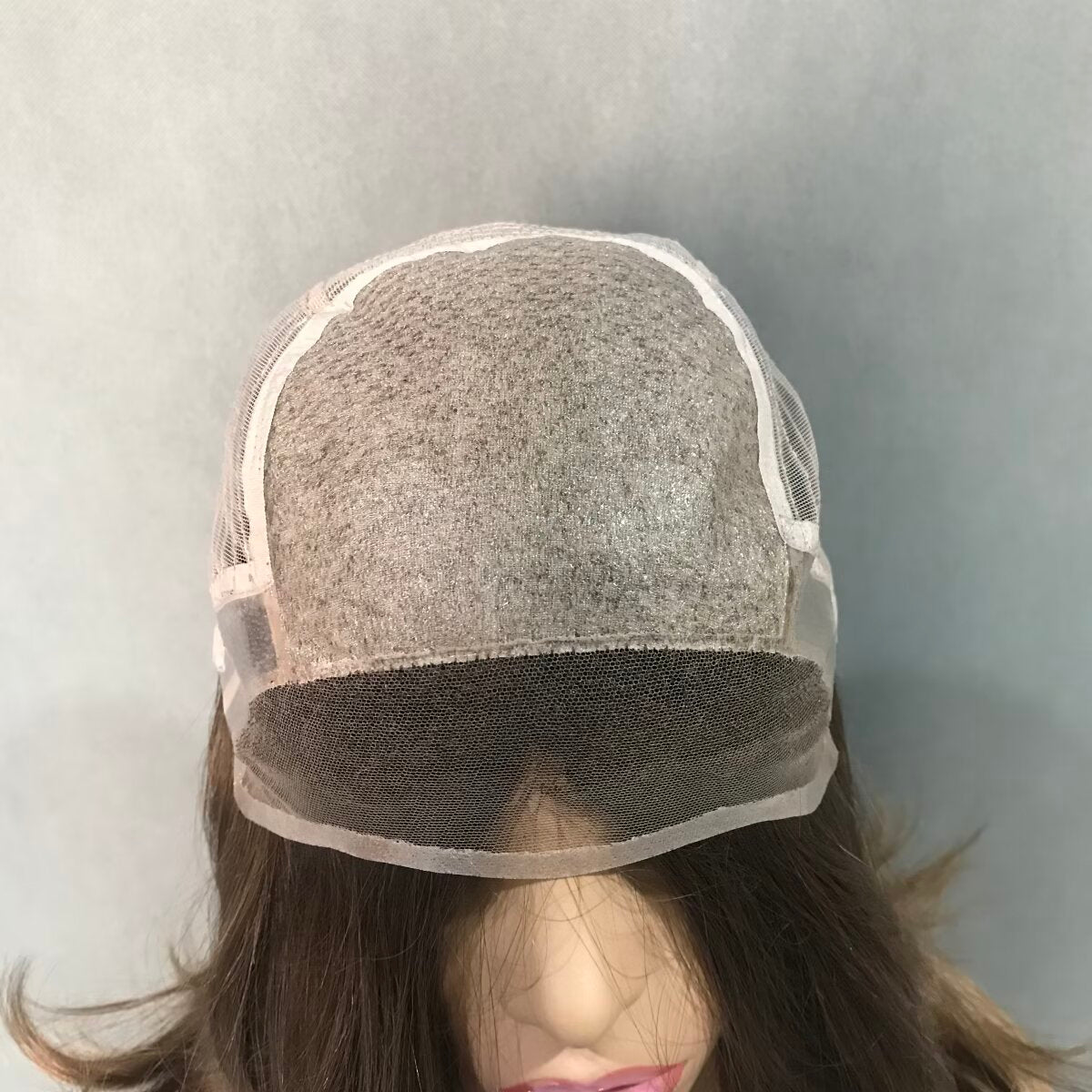 European Hair Short Medical Wig On Hand