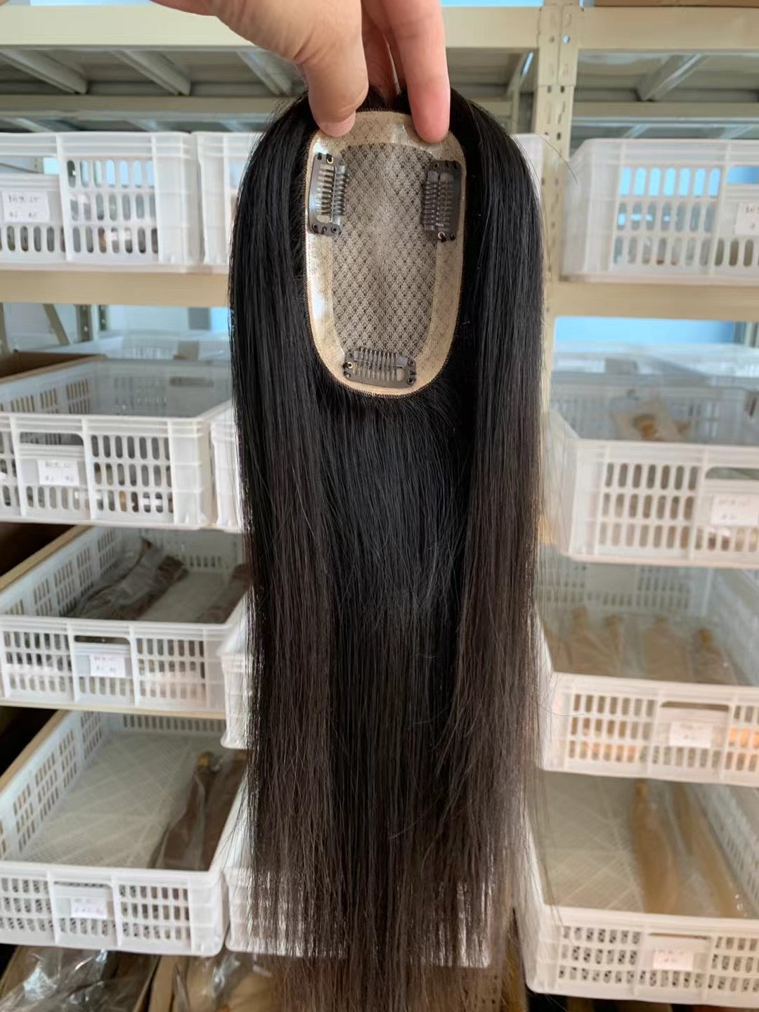 3*5 Silk Base Topper For Women Virgin Human Hair Topper For Thin Hair Full Cuticles