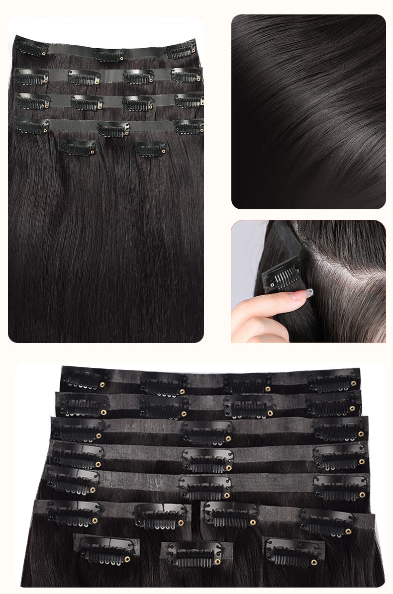 Raw Hair PU Clip In Hair Extension Kinky Curly Body Wave Deep Curly Kinky Straight