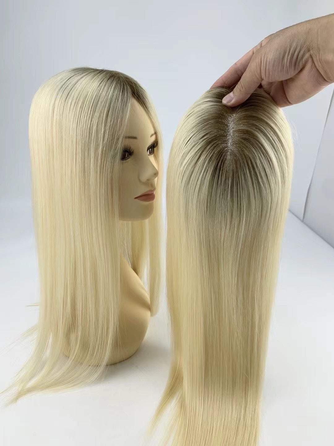 6*5.5 Swiss Lace Topper For Women Virgin Human Hair Topper For Thin Hair