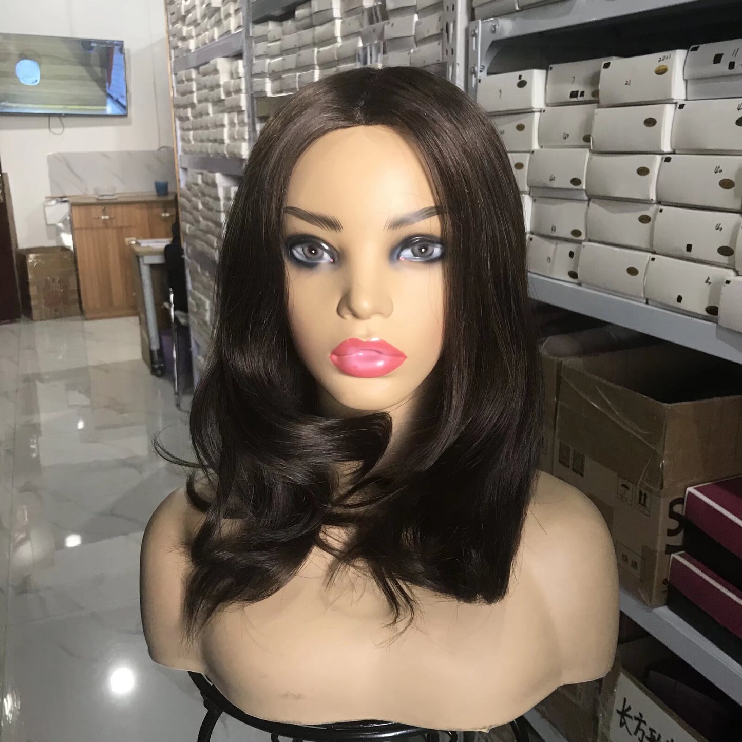 Stock Medical Wig for cancer & Alopecia, cranial prosthetic wig, human hair medical wigs for hair loss, best wigs for cancer patients