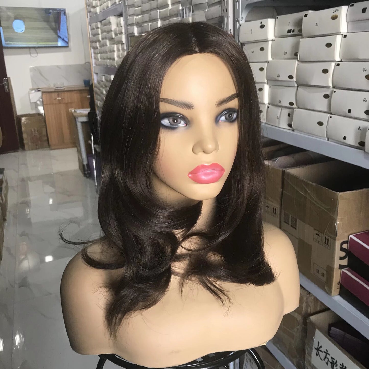 Stock Medical Wig for cancer & Alopecia, cranial prosthetic wig, human hair medical wigs for hair loss, best wigs for cancer patients