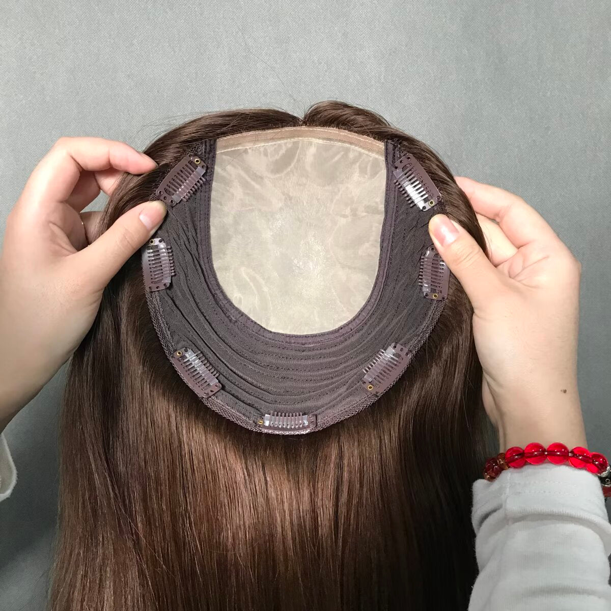 New Injection Virgin Human Hair Topper