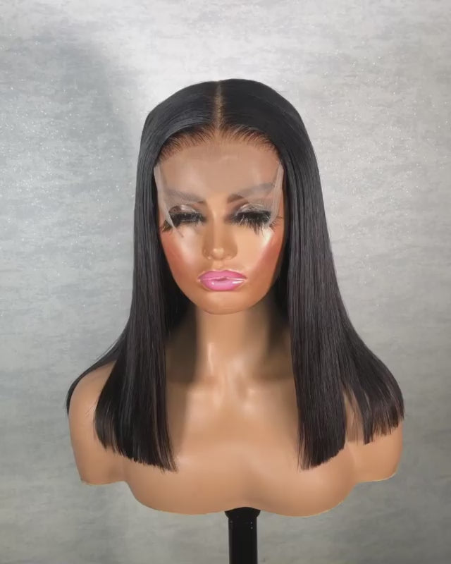 Raw Indian Hair Straight Wig 5*5 HD Lace Closure Bob Wig