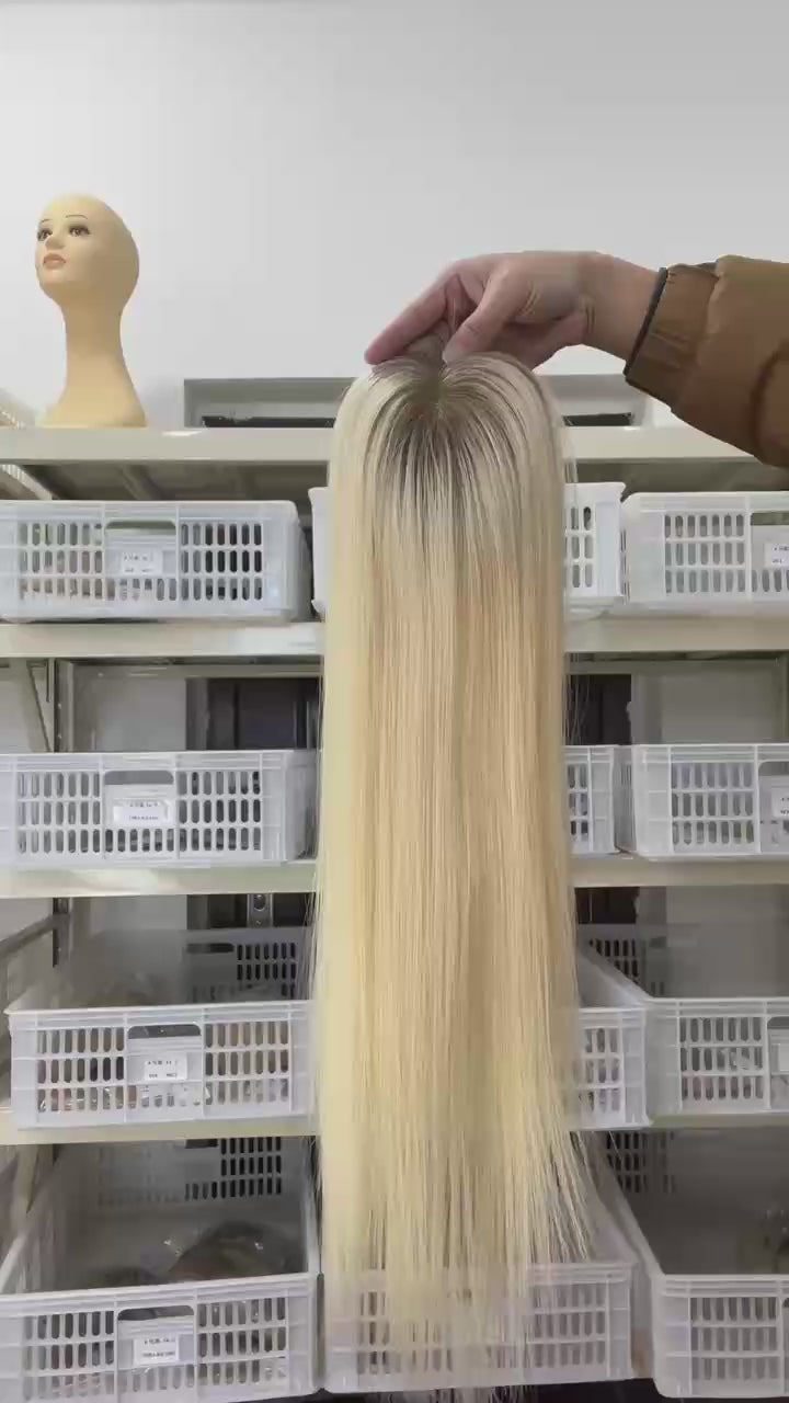6*5.5 Swiss Lace Topper For Women Virgin Human Hair Topper For Thin Hair