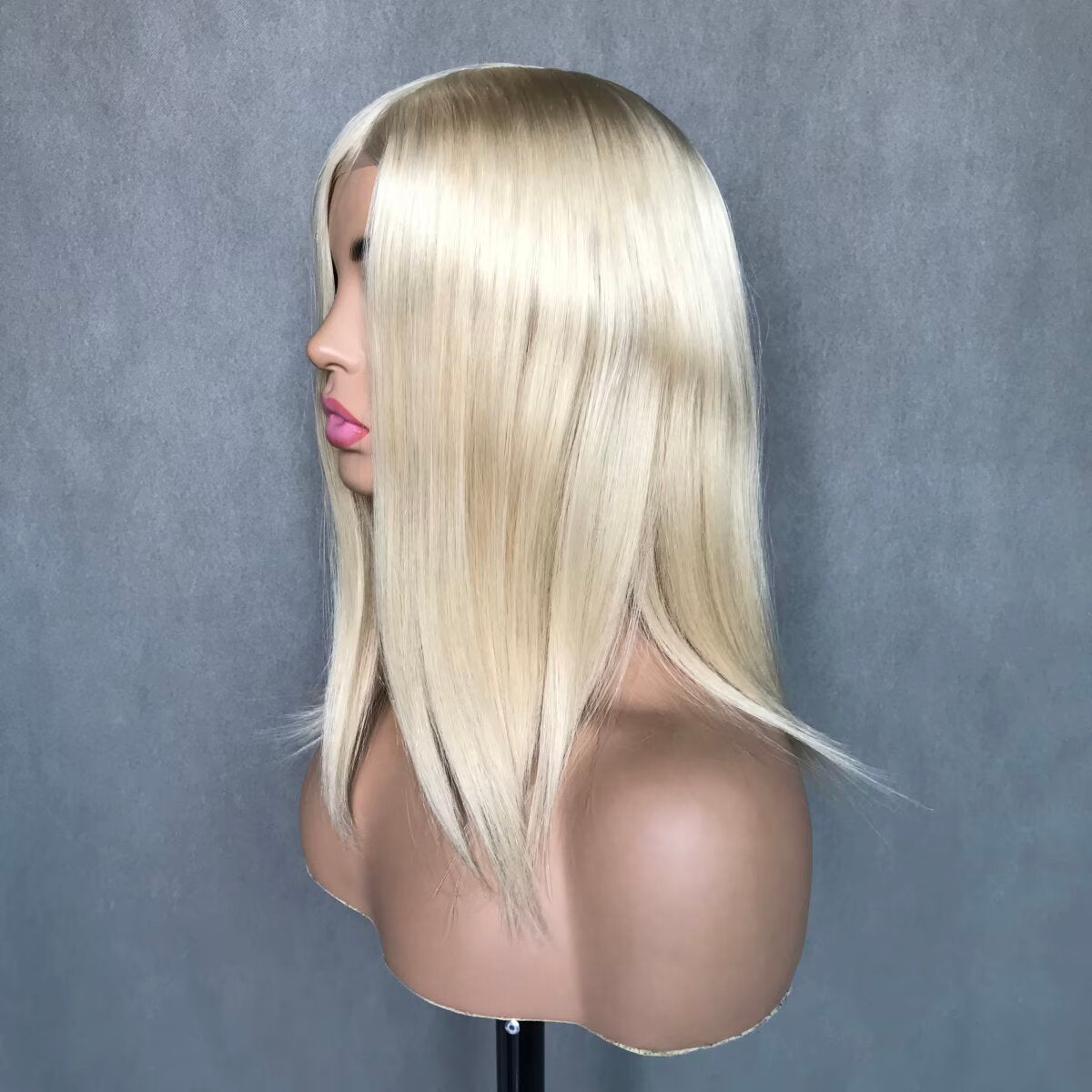 PU Skin Human Hair Topper For Women