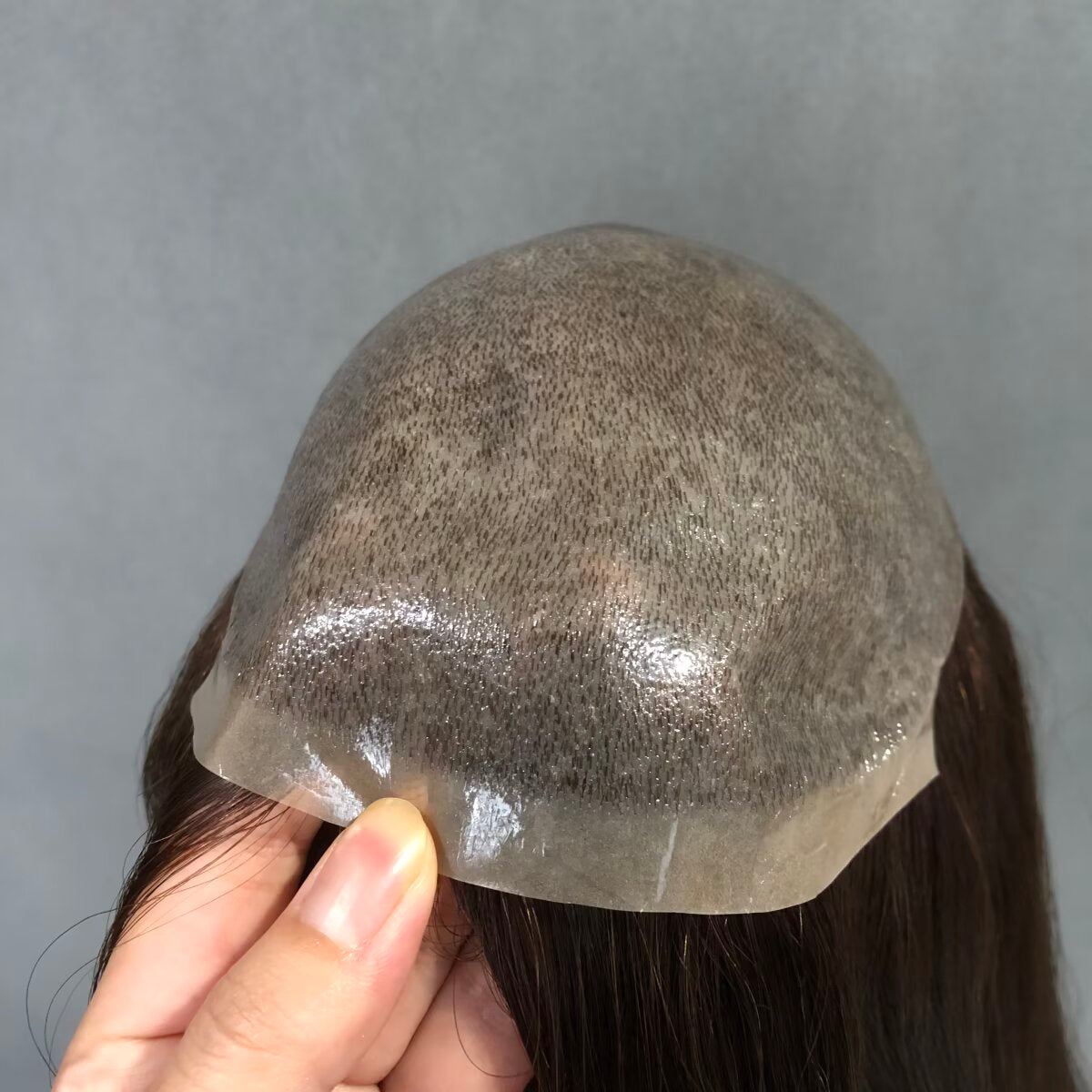 PU Skin Human Hair Topper For Women