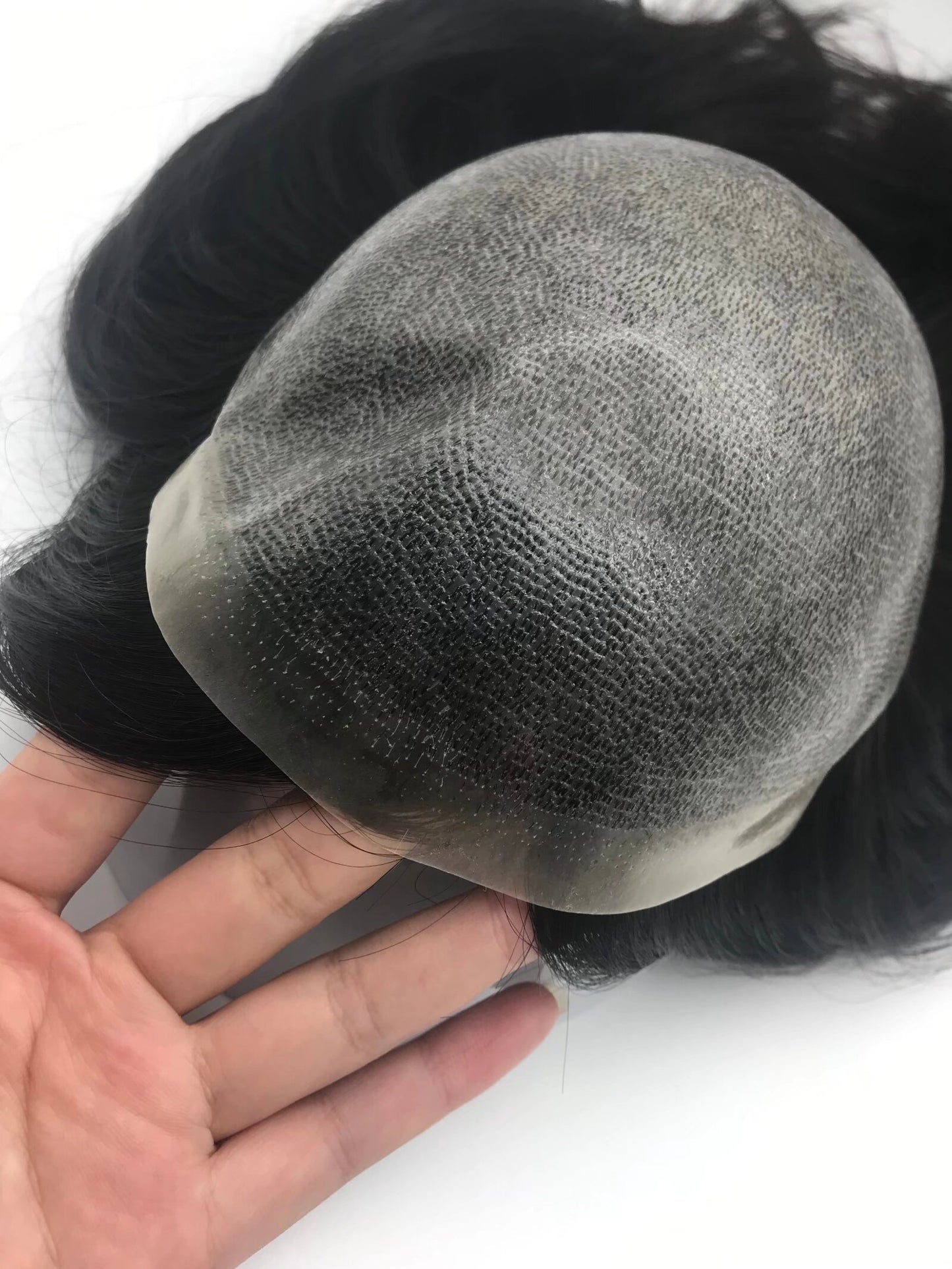 PU Skin Human Hair Topper For Women