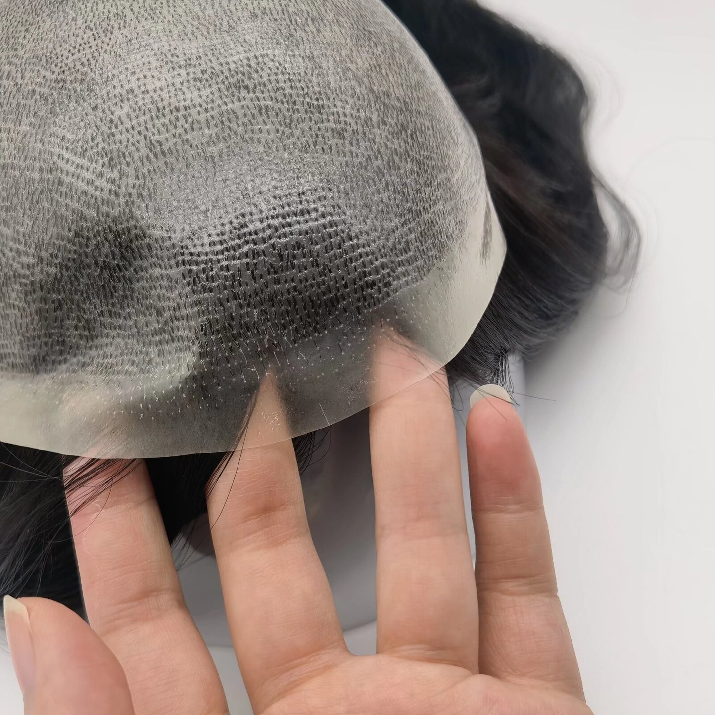 PU Skin Human Hair Topper For Women