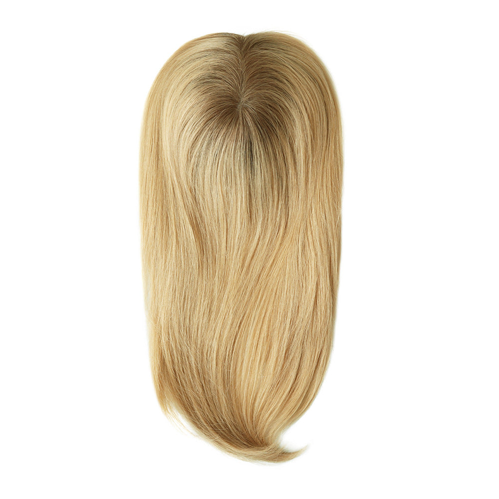 PU Skin Human Hair Topper For Women