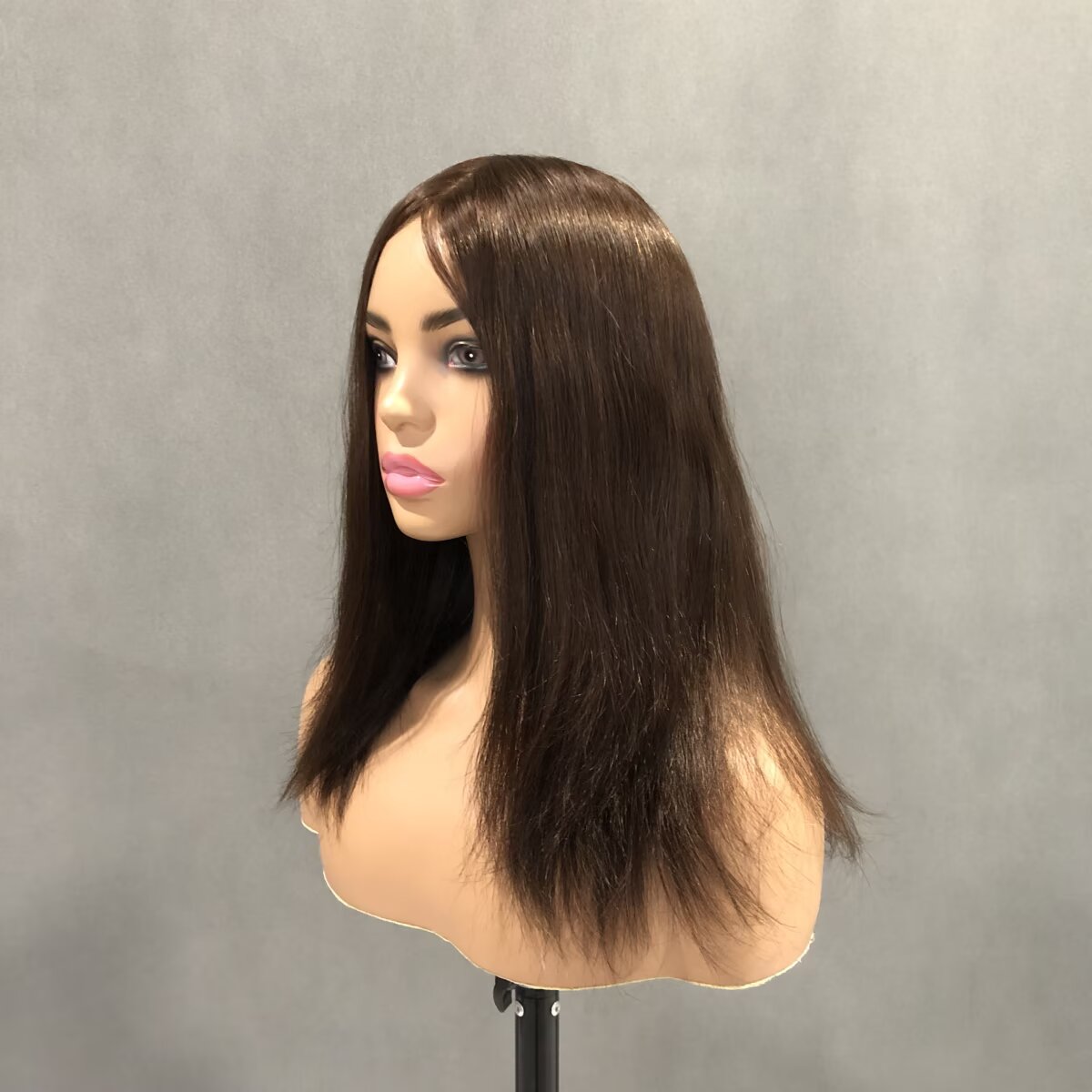PU Skin Human Hair Topper For Women