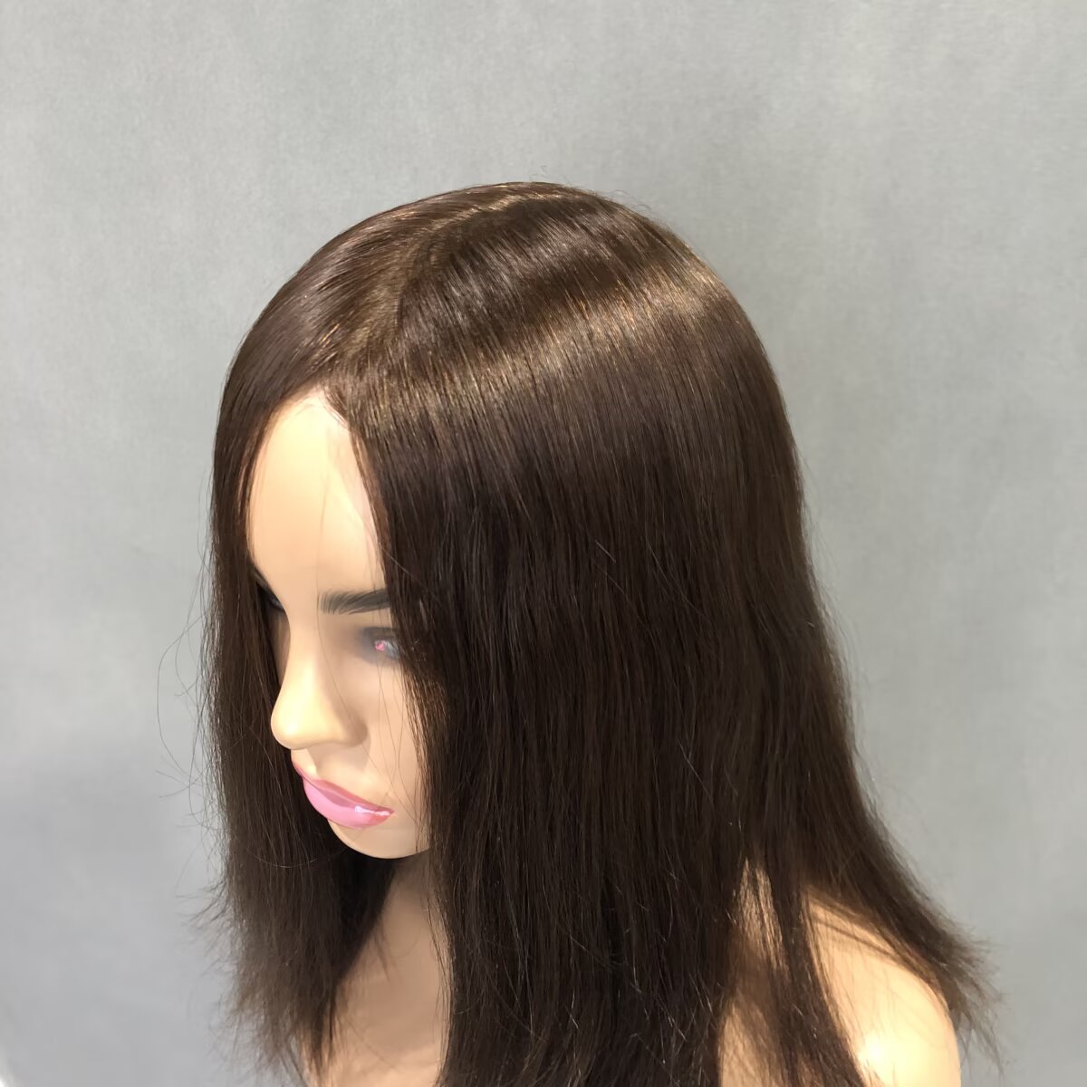 PU Skin Human Hair Topper For Women
