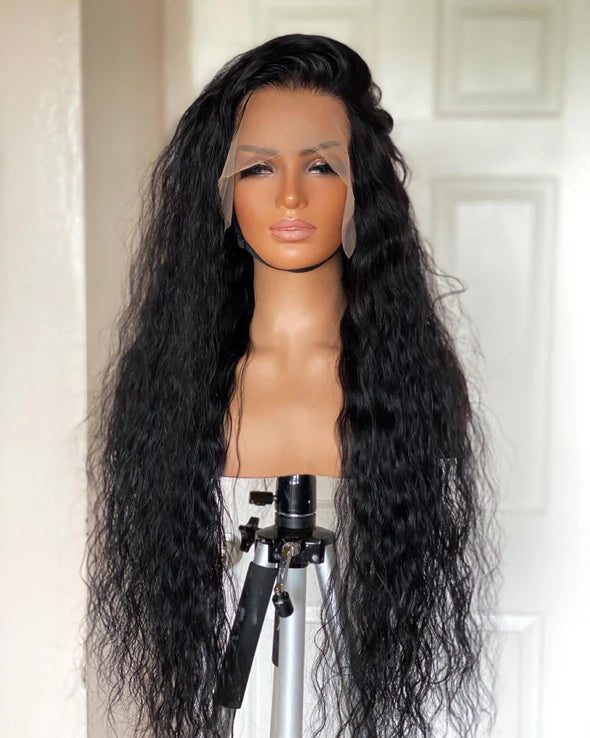 Raw Temple Hair Wig 13*6 Full Frontal HD Lace Deep Wave Wig