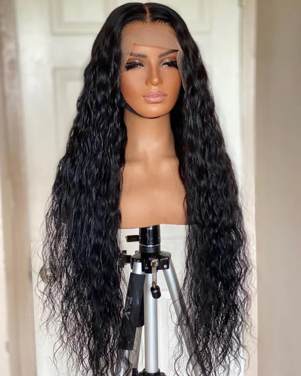 Raw Temple Hair Wig 13*6 Full Frontal HD Lace Deep Wave Wig