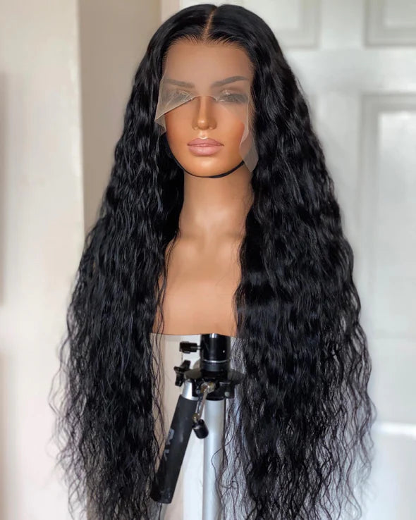 Raw Temple Hair Wig 13*6 Full Frontal HD Lace Deep Wave Wig