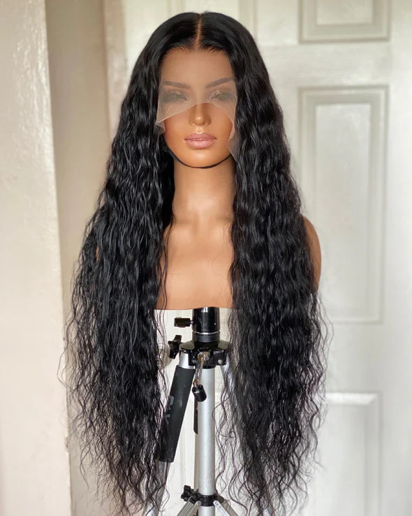 Raw Temple Hair Wig 13*6 Full Frontal HD Lace Deep Wave Wig