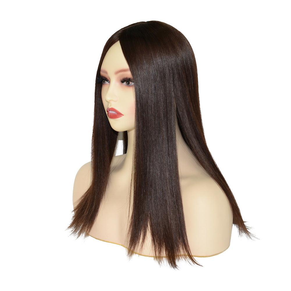Full Cuticles Jewish Hair Topper 8x8 Cap with 4*4 Silk Base Hair Piece For Women