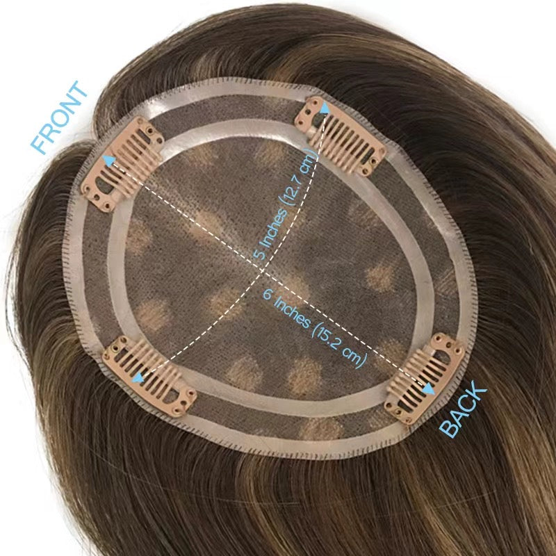 Indian Remy Hair Mono Lace Topper 5*6 Inch