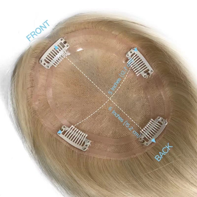 Indian Remy Hair Mono Lace Topper 5*6 Inch