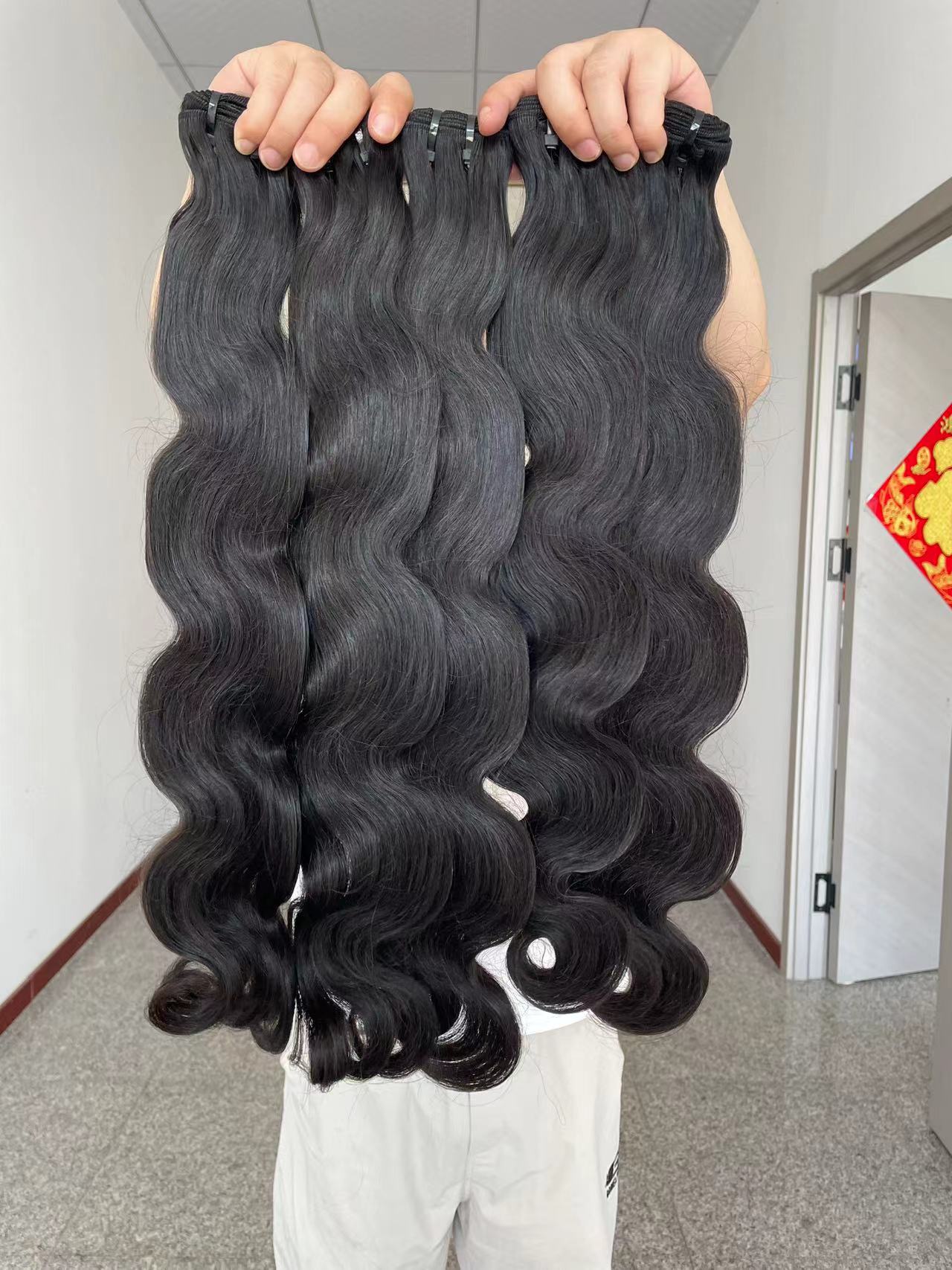 Indian Raw Hair Bundle Double Drawn Raw Hair Bundles