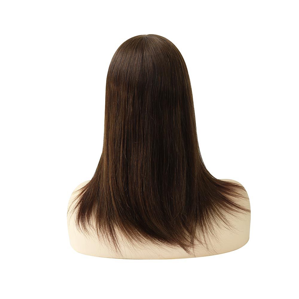 PU Skin Human Hair Topper For Women