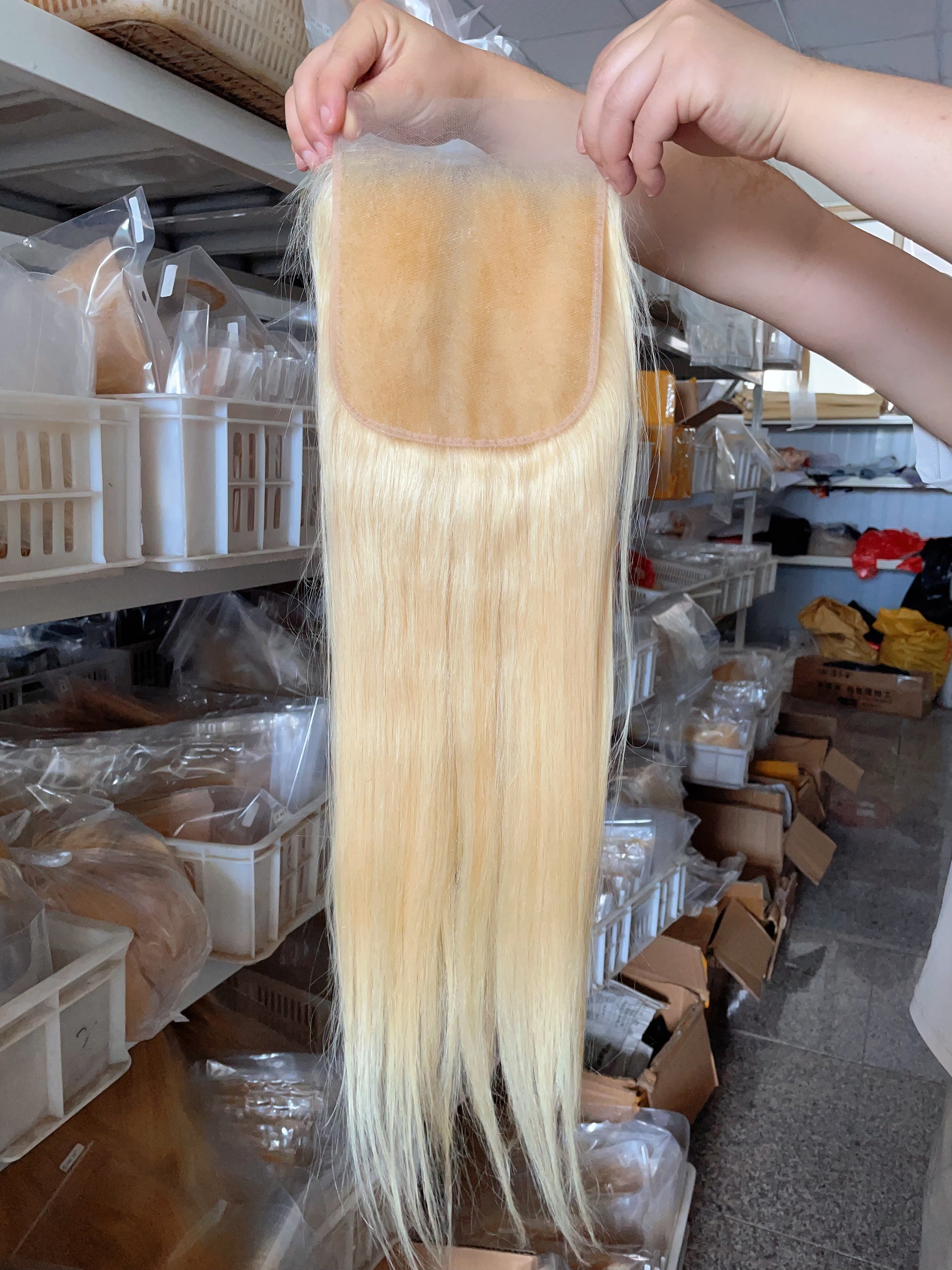 Raw Hair Blonde Color HD Lace Closure and Frontals