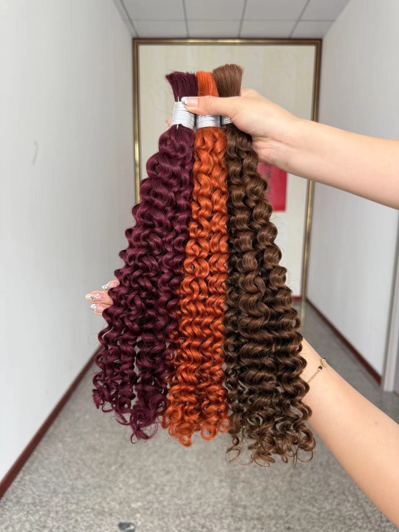 Deep Wave Braiding Hair 100% Virgin Human Hair Bulk