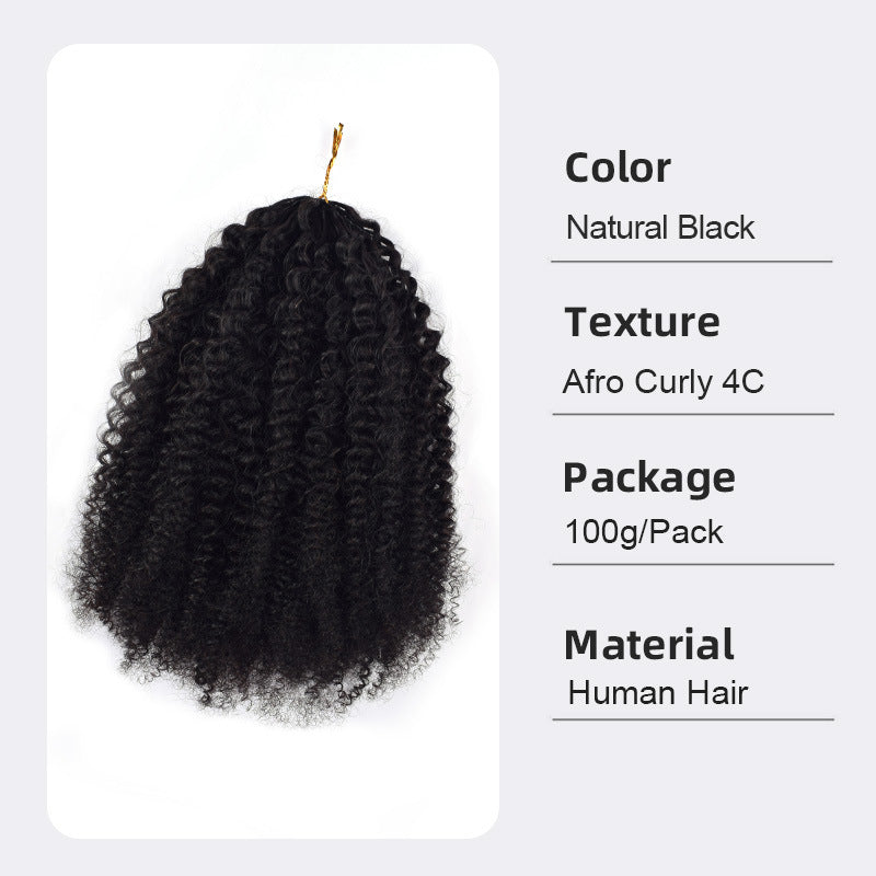 Afro curly Crochet Hair 100% Virgin Human Hair