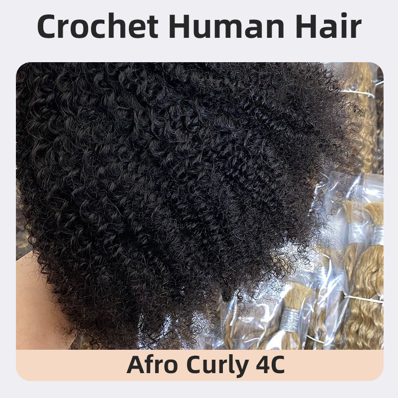 Afro curly Crochet Hair 100% Virgin Human Hair