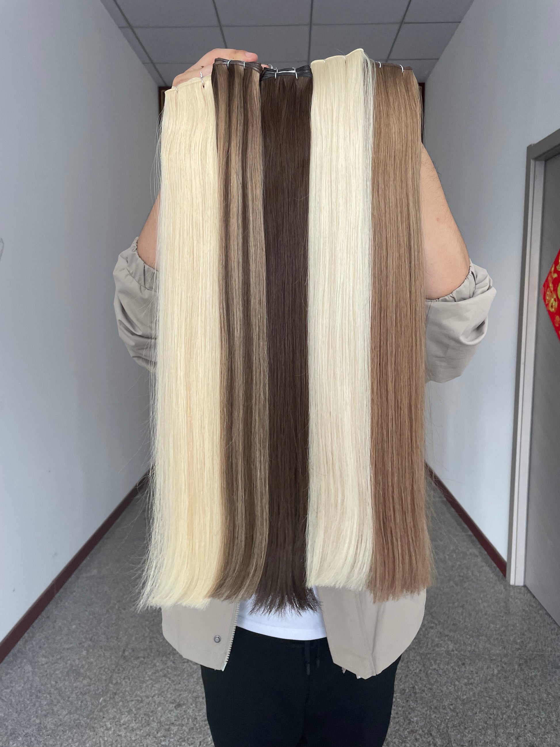 Double Dran European Remy Hair Invisble Weft Hair Genius Weft