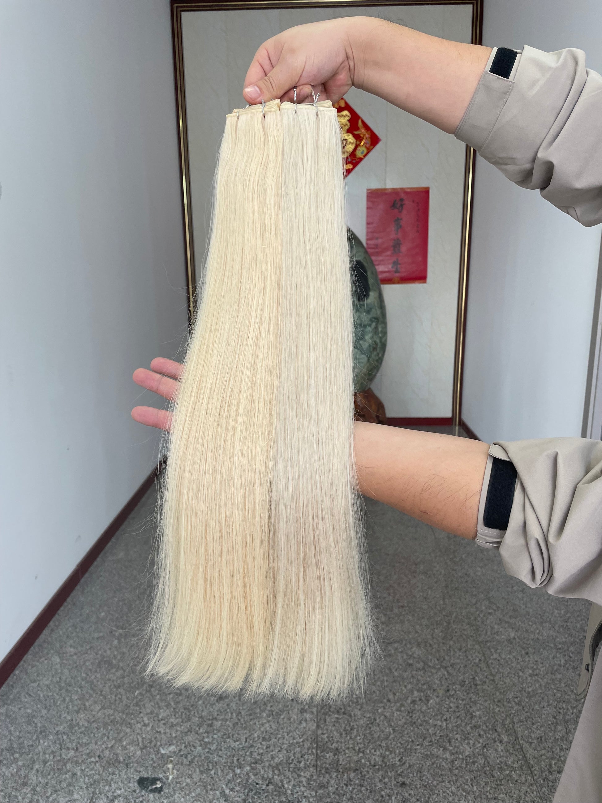Double Dran European Remy Hair Invisble Weft Hair Genius Weft