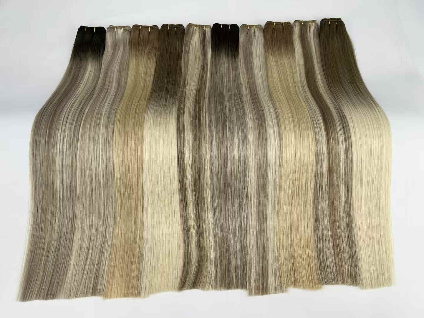 Machine Weft Hair Extension Russian Virgin Hair Weft Extensions