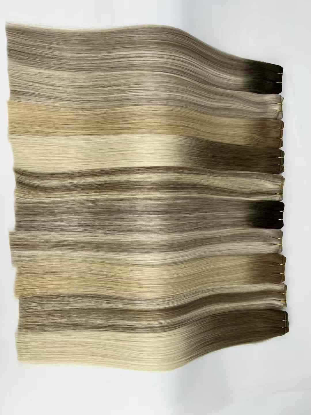 Machine Weft Hair Extension Russian Virgin Hair Weft Extensions