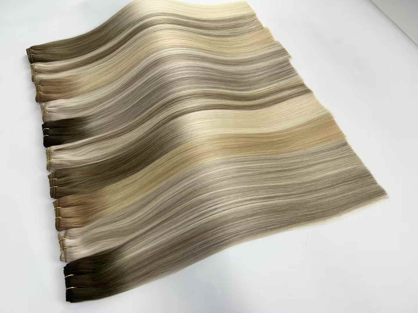 Machine Weft Hair Extension Russian Virgin Hair Weft Extensions