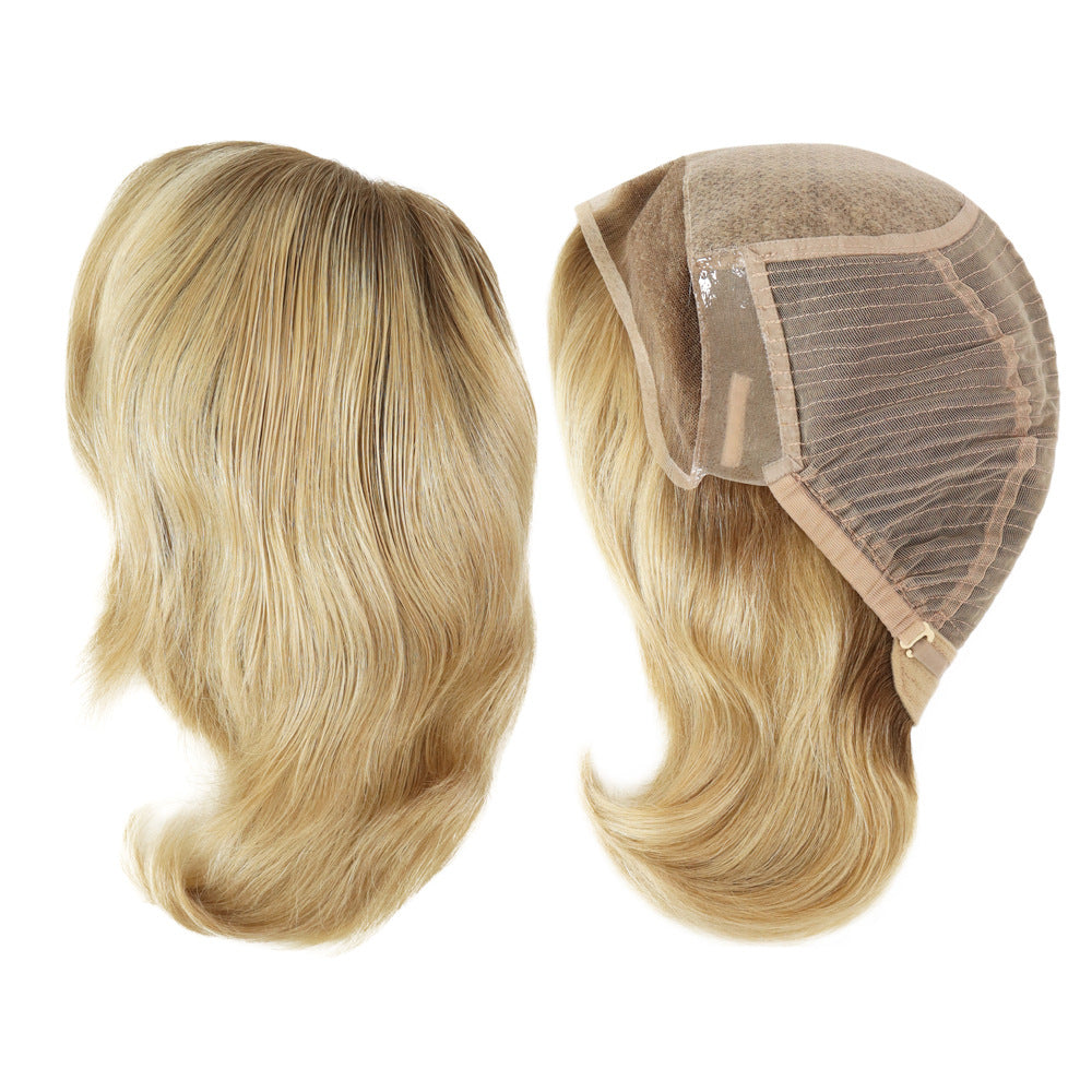 European Hair Short Medical Wig On Hand