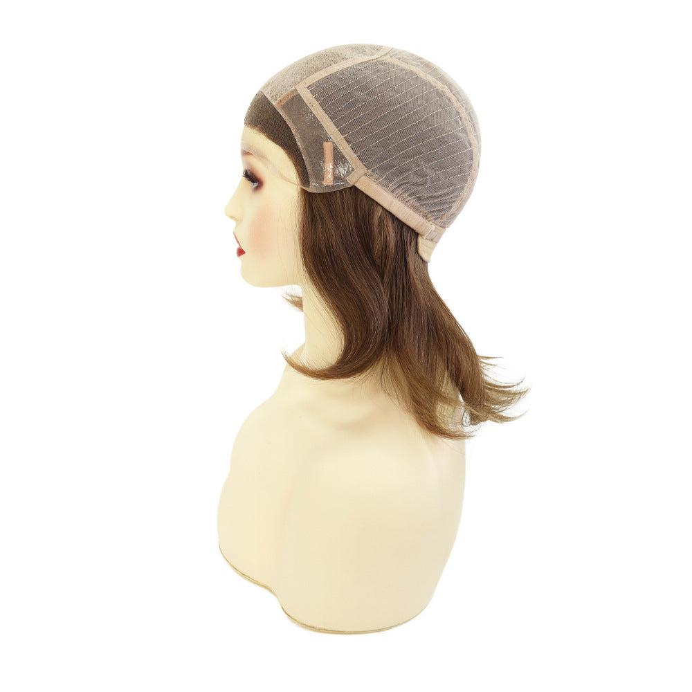 European Hair Short Medical Wig On Hand