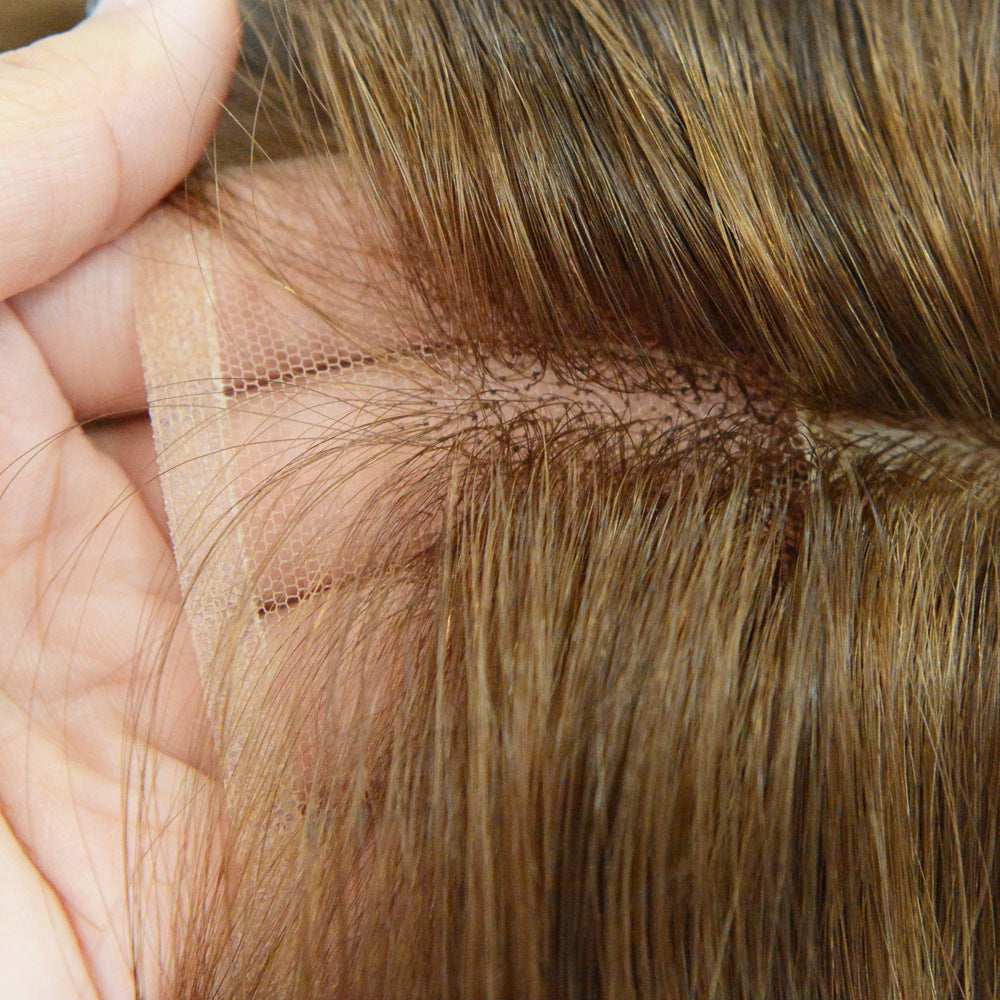 European Hair Short Medical Wig On Hand