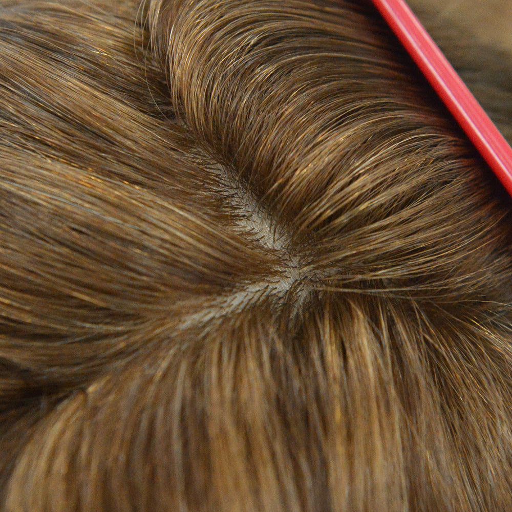 European Hair Short Medical Wig On Hand