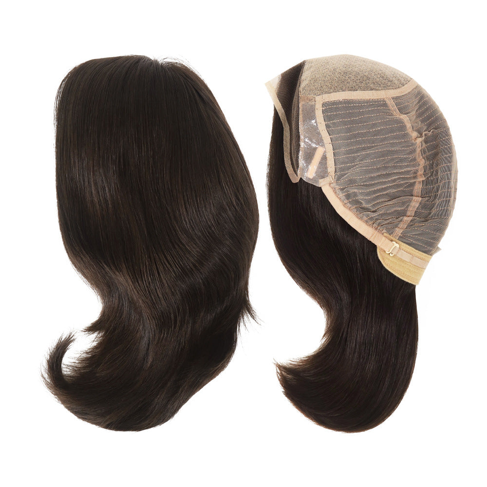 European Hair Short Medical Wig On Hand