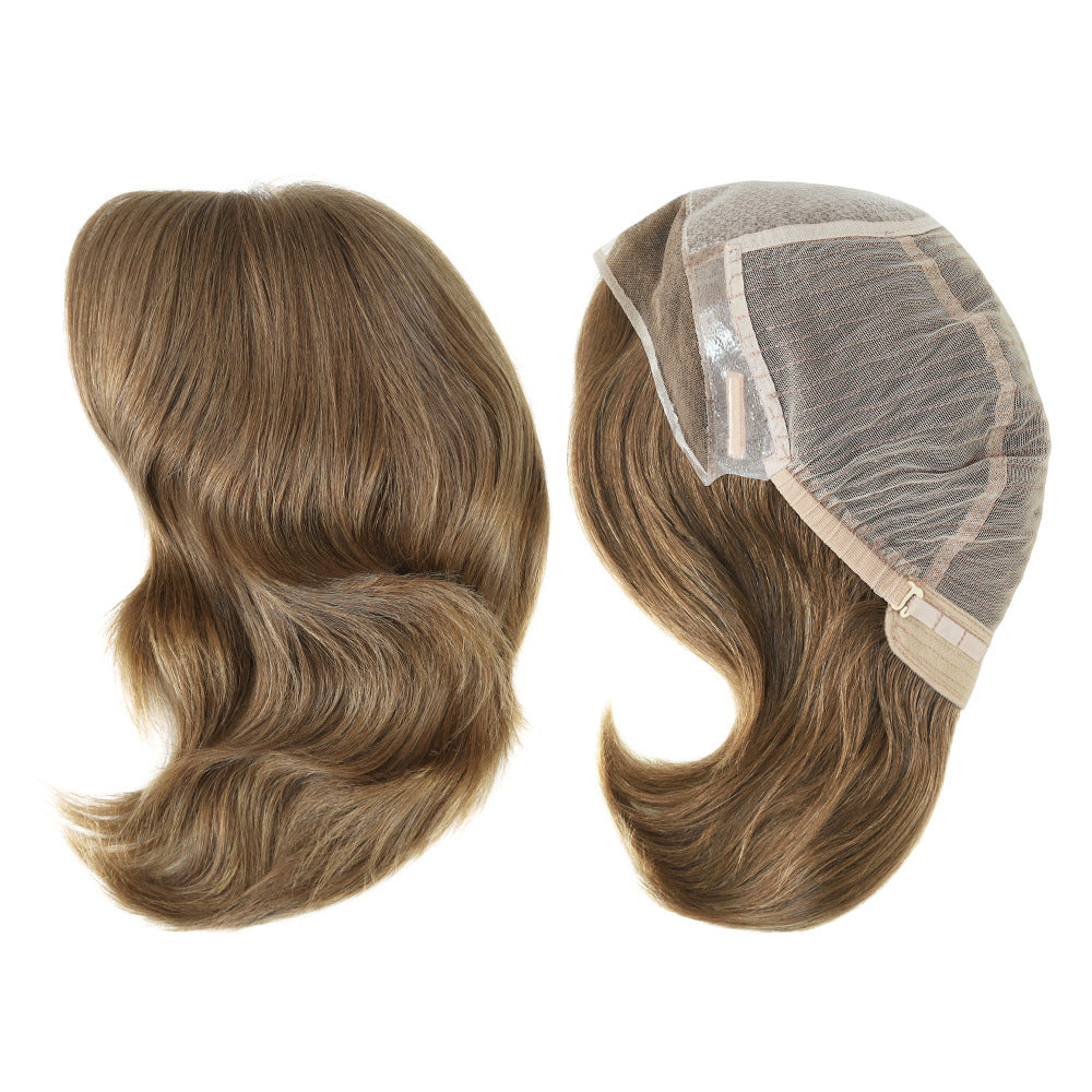 European Hair Short Medical Wig On Hand