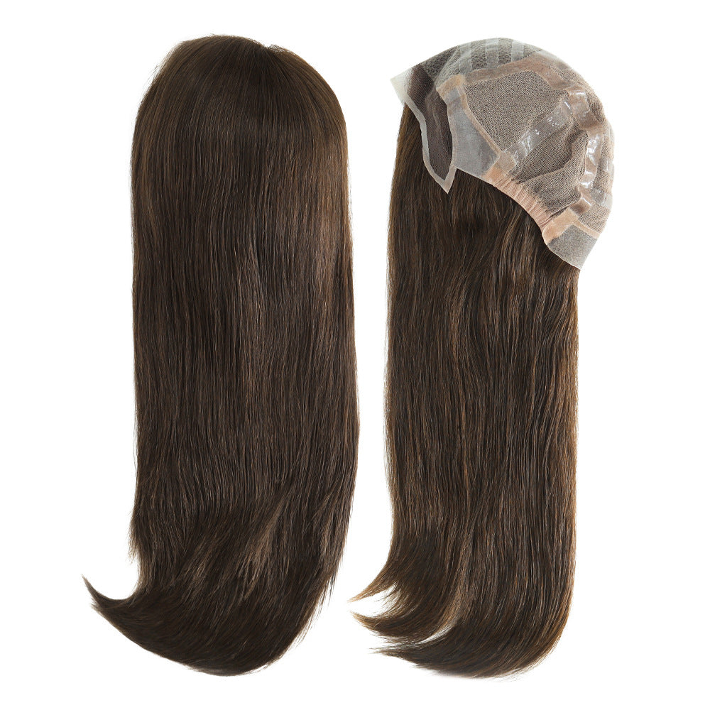 Silicone Medical Wig Russian Virgin Hair Wig for Cancer Patient