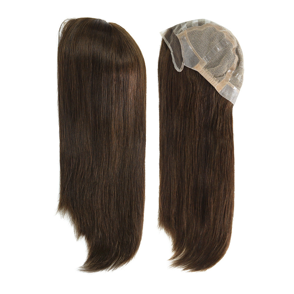 Silicone Medical Wig Russian Virgin Hair Wig for Cancer Patient
