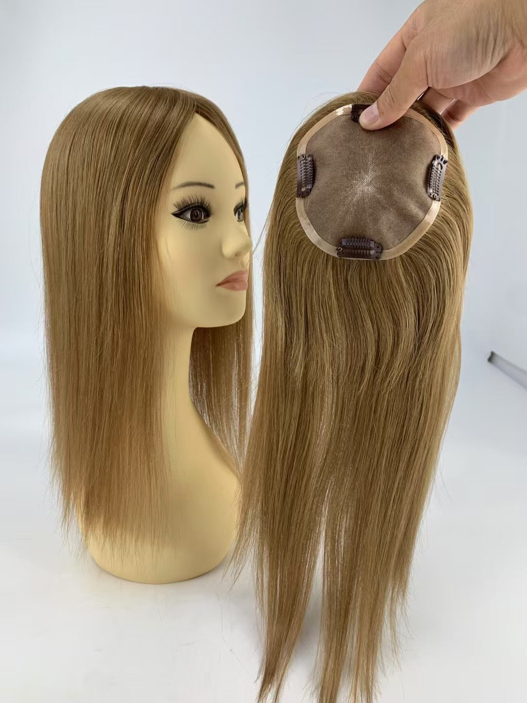 5*5 Mono Lace Topper For Women Virgin Human Hair Topper For Thin Hair Full Cuticles