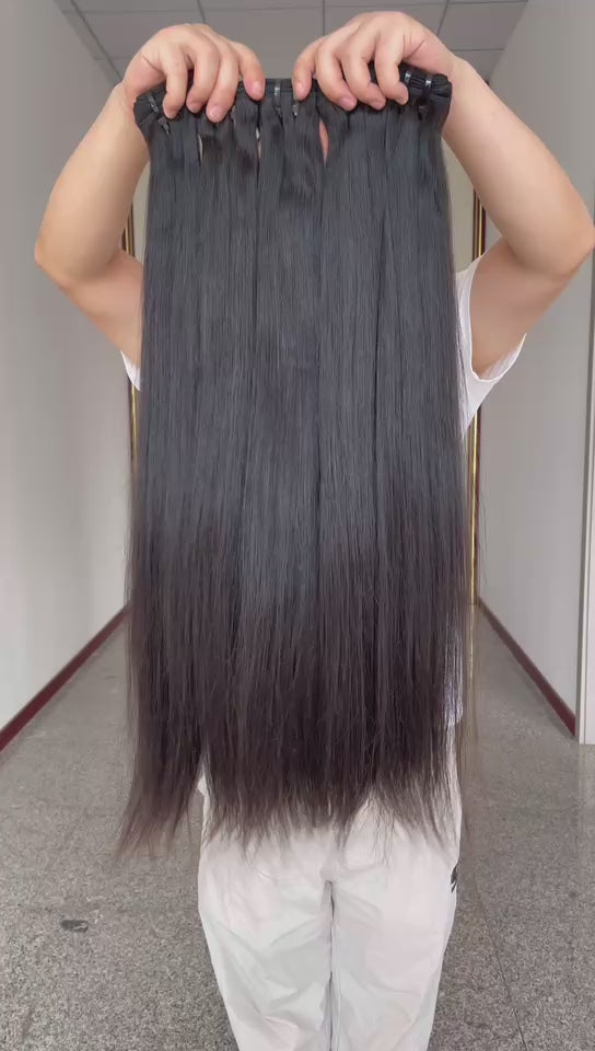 Indian Raw Hair Bundle Double Drawn Raw Hair Bundles