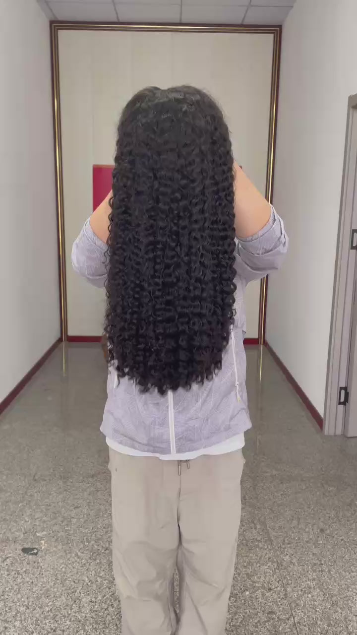 Cambodian Virgin Hair 6*6 HD Lace Closure Wig Super Double Drawn Curly Wig