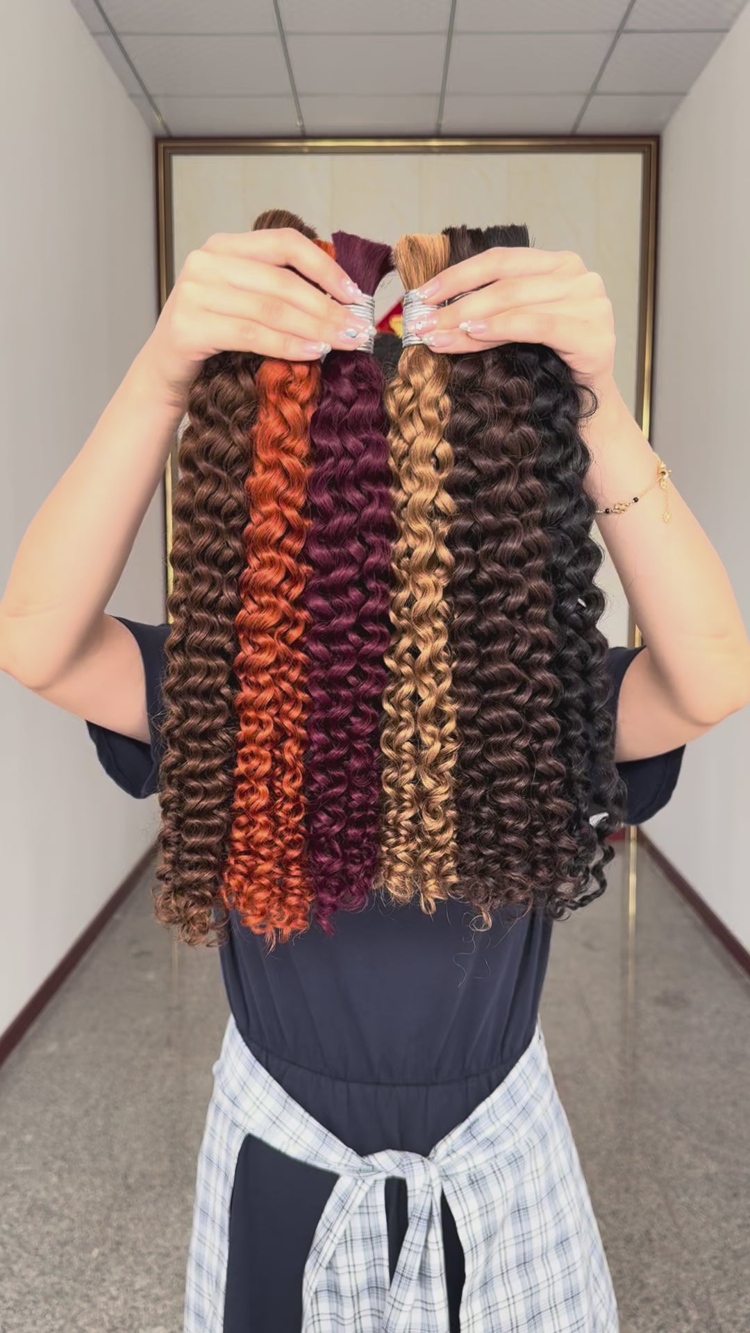 Deep Wave Braiding Hair 100% Virgin Human Hair Bulk