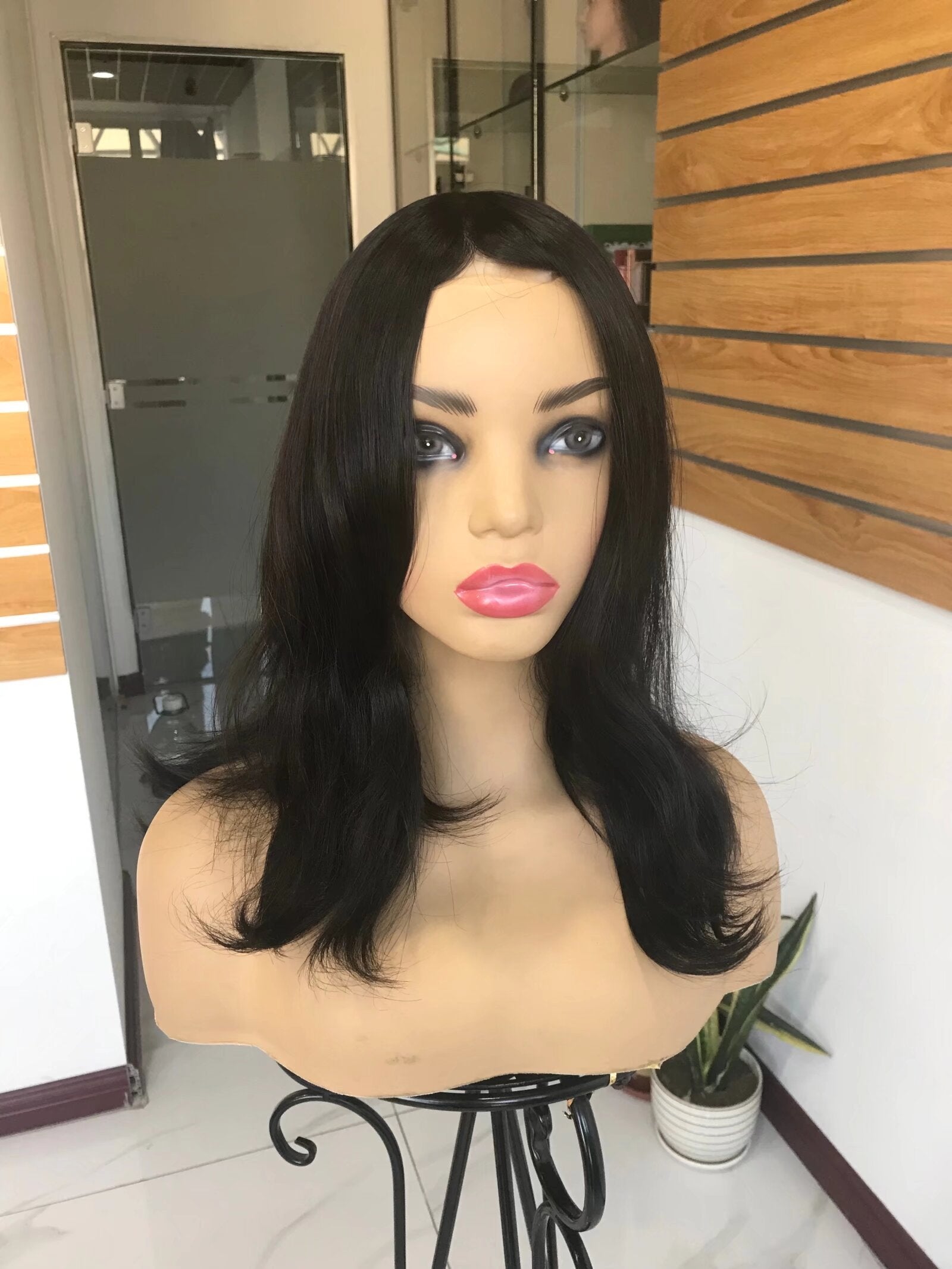 PU Skin Human Hair Topper For Women